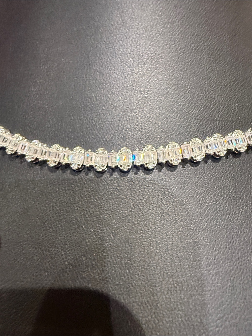 Sterling Silver Moissanite Tennis Bracelet 6ctw